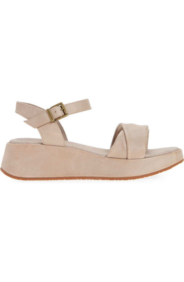 Chocolat Blu Elly Ankle Strap Platform Wedge Sandal, Alternate, color, Taupe Leather