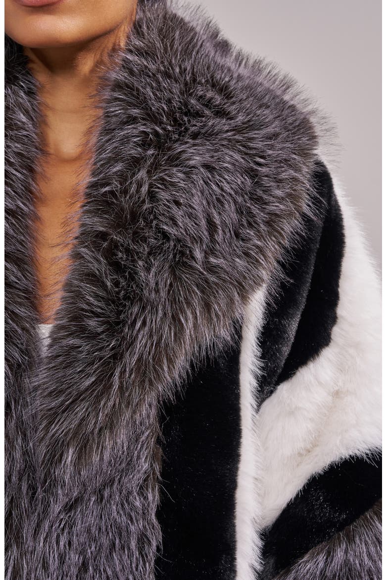 Moonstone Faux Fur Coat, Alternate, color, GREY MULTI