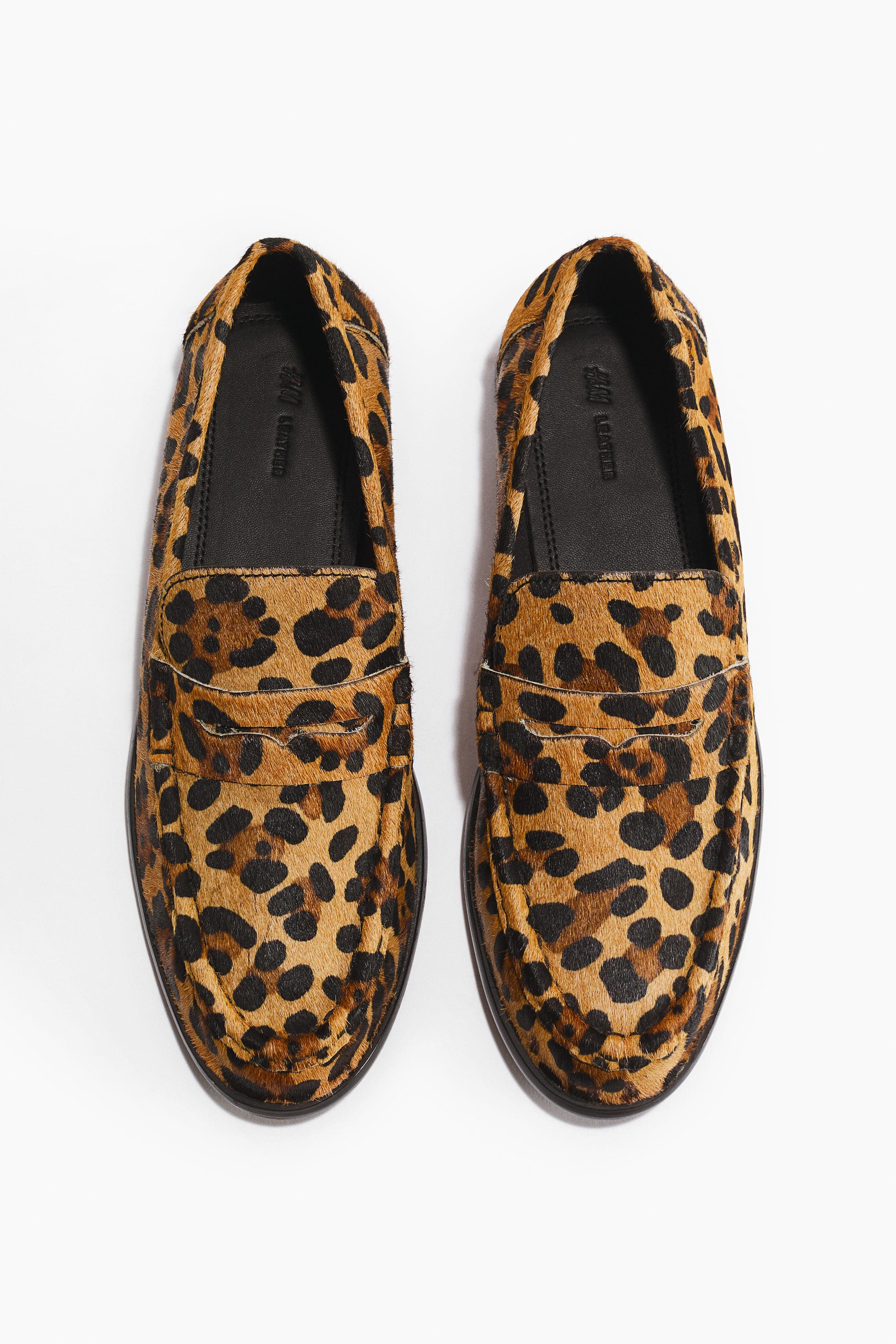 H&M Loafers, Alternate, color, Beige/Faux Leopard