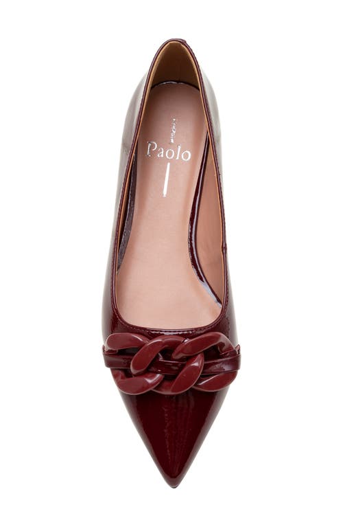 Linea Paolo Nora Pointed Toe Flat In Red