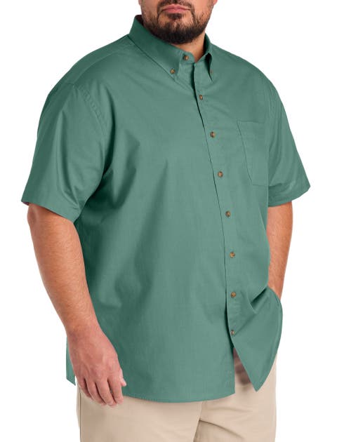 Big & Tall Easy-Care Solid Sport Shirt