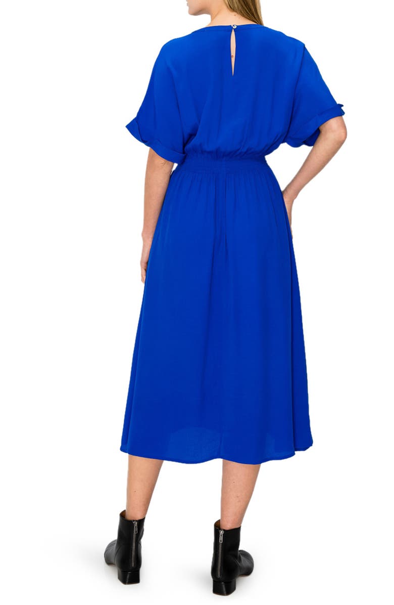 MELLODAY Round Neck Short Sleeve Midi Dress, Alternate, color,