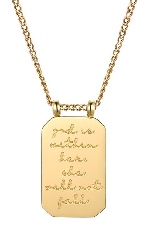God Is Within Her, She Will Not Fall - Necklace