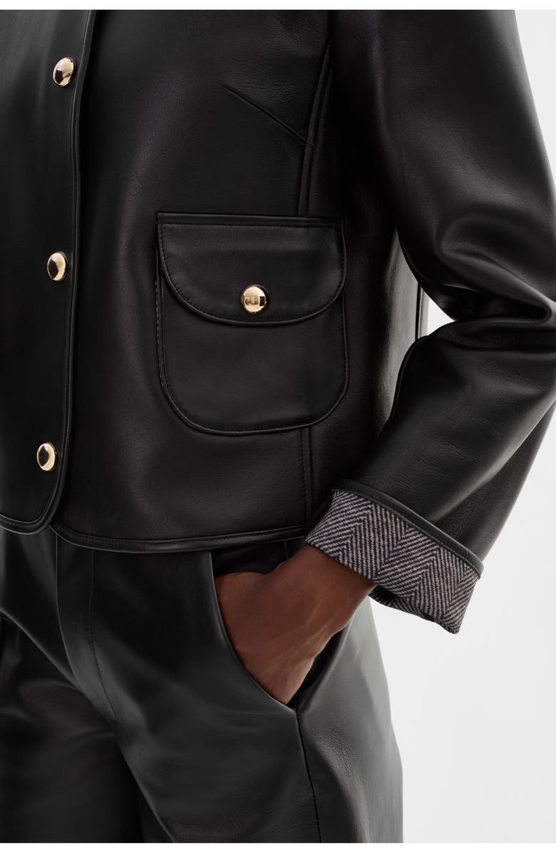 LAMARQUE Francesca | Leather Jacket, Alternate, color, Black
