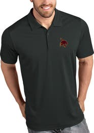 ANTIGUA Texas State Bobcats Antigua Tribute Polo - Charcoal
