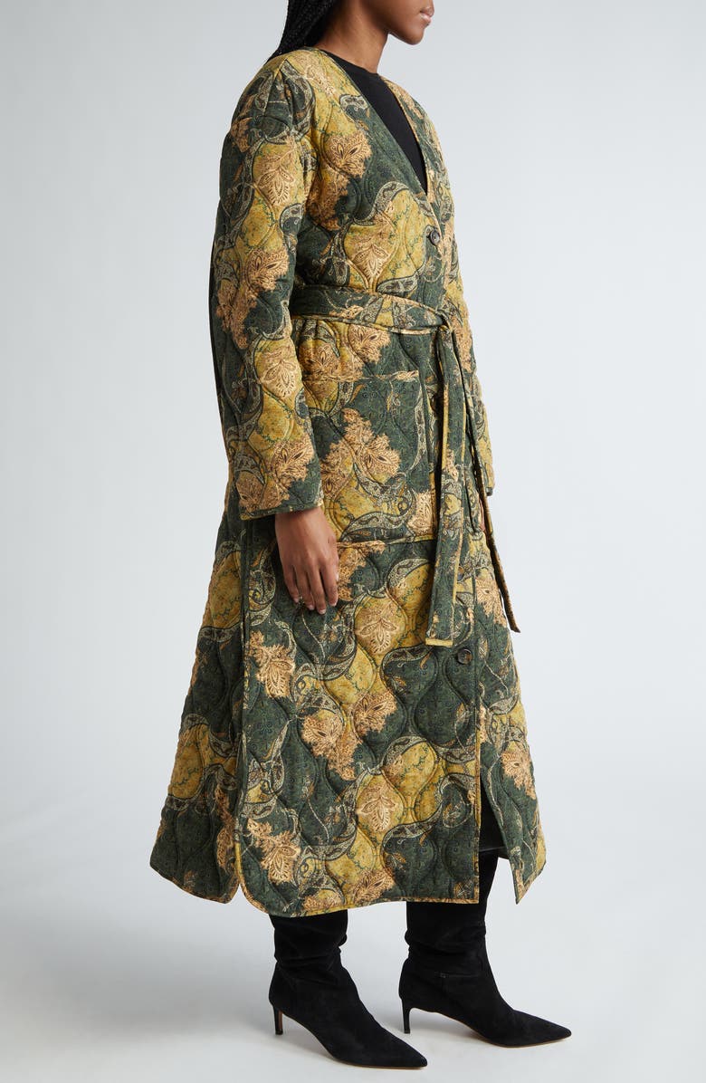 Ulla Johnson Theo Quilted Silk Coat, Alternate, color,