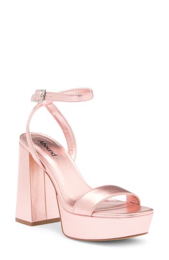 Abound Monica Block Heel Platform Sandal In Rose Gold Metallic