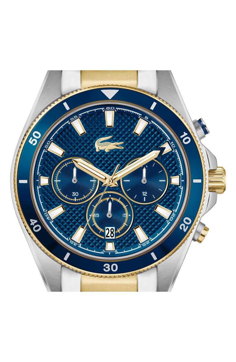 Lacoste Mainsail Chronograph Two-Tone Bracelet Watch, 43mm, Alternate, color, 