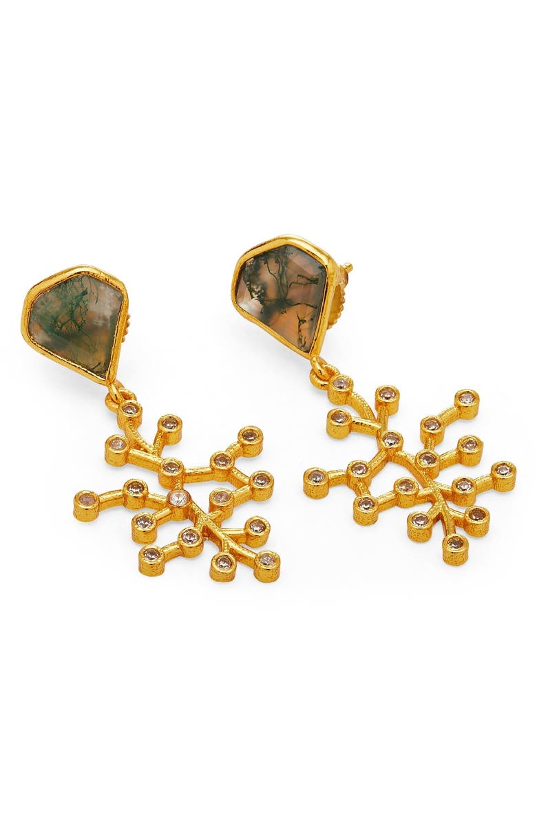Dhwani Bhansal ZELENA MINI EARRINGS, Alternate, color, Gold Plated