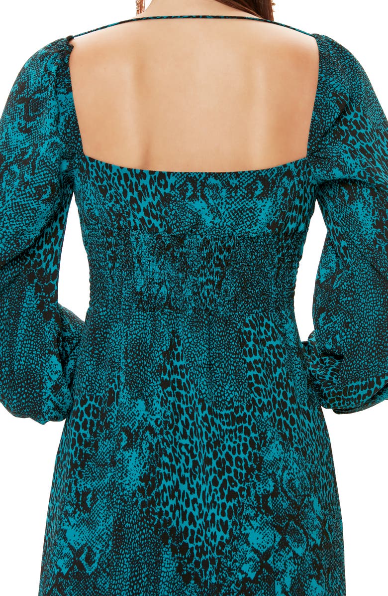 AFRM Lina Corset Midi Dress, Alternate, color, 