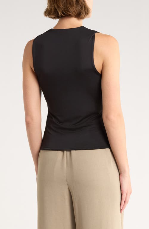 Vince Sleeveless Shell Top In Black