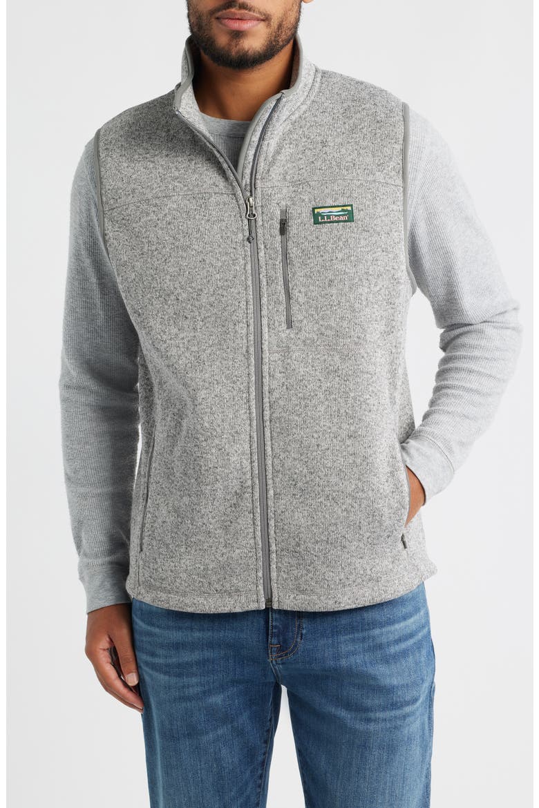Sweater Fleece Vest, Alternate, color, GREY HEATHER