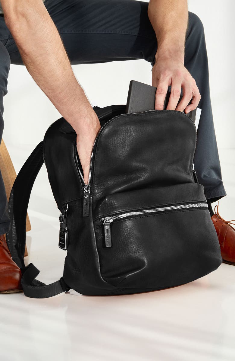 Shinola Runwell Leather Laptop Backpack, Alternate, color,