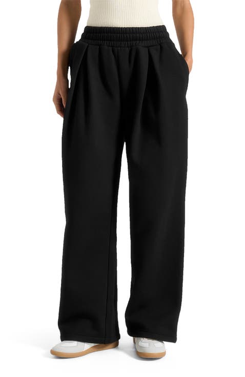 Fanny Straight Leg Box Pleat Joggers