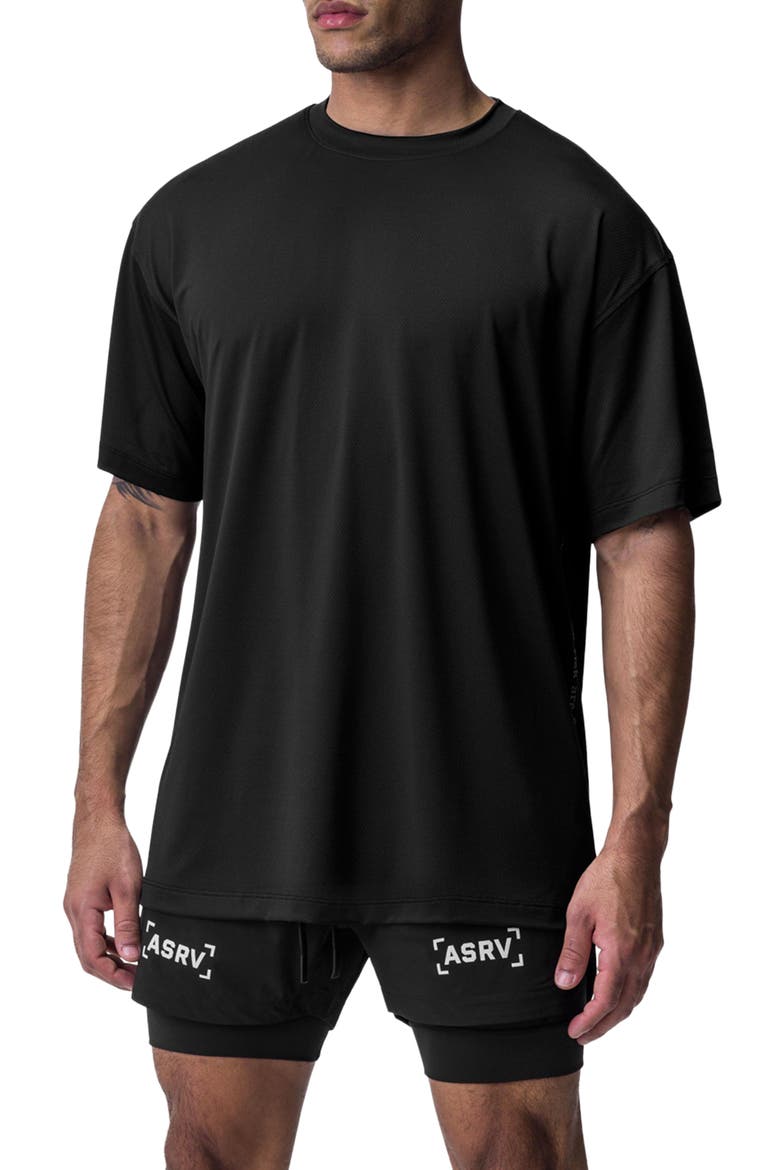 AeroSilver® Oversize Tee, Main, color, BLACK