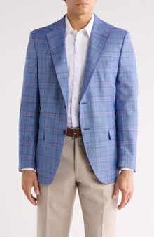Peter Millar Plaid Wool Blend Sport Coat