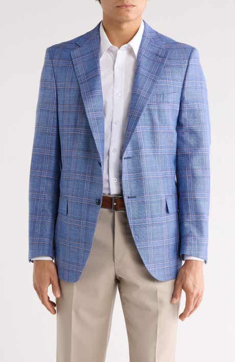 Peter Millar Plaid Wool Blend Sport Coat