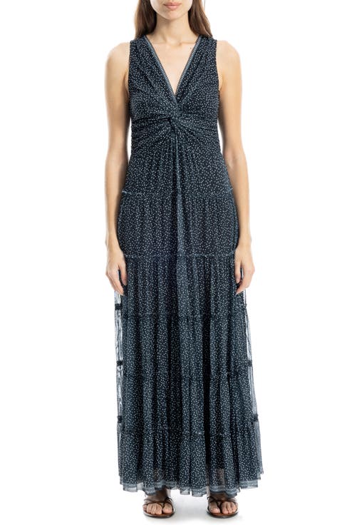 Twist Front Sleeveless Maxi Dress