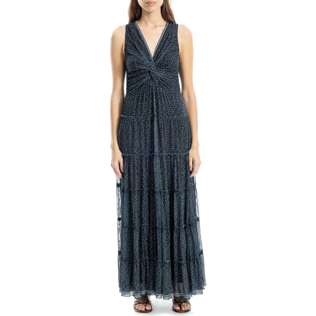 MAX STUDIO MAX STUDIO TWIST FRONT SLEEVELESS MAXI DRESS