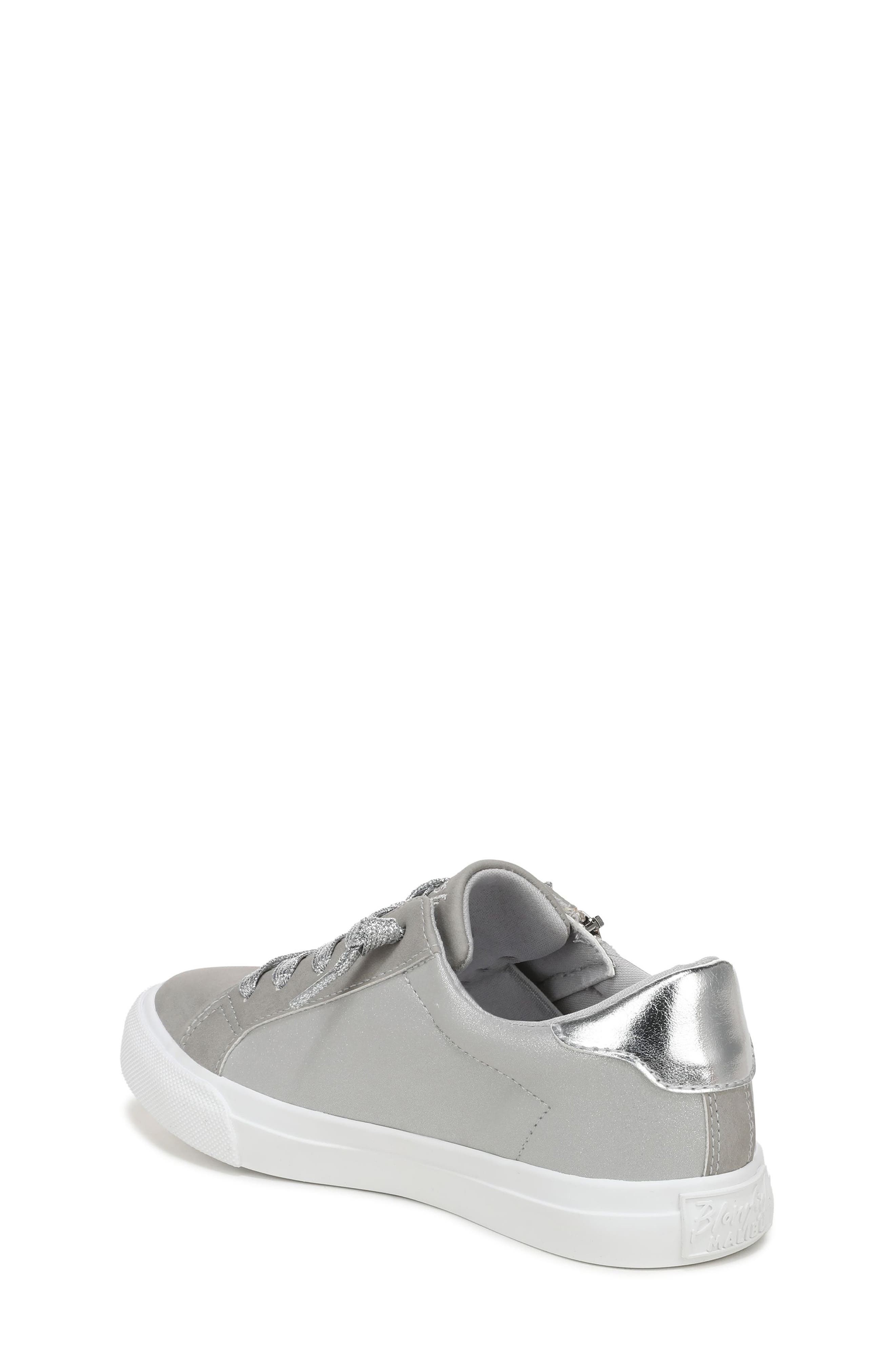 Blowfish Malibu Kids' Perfect Sneaker, Alternate, color, Grey / Silver Faux Leather