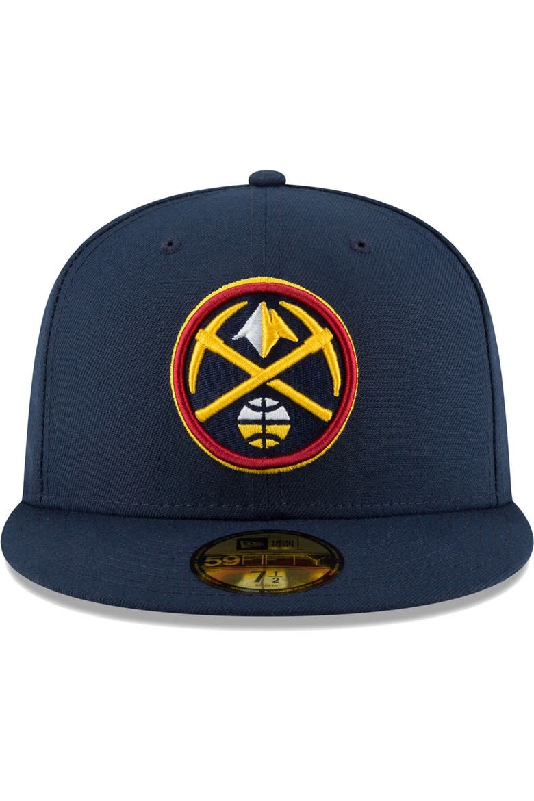 Men's New Era Navy Denver Nuggets Team 59FIFTY Fitted Hat, Alternate, color, Navy