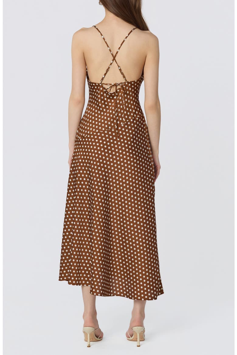 Cowl Neck Slipdress, Alternate, color, CARAMEL DT