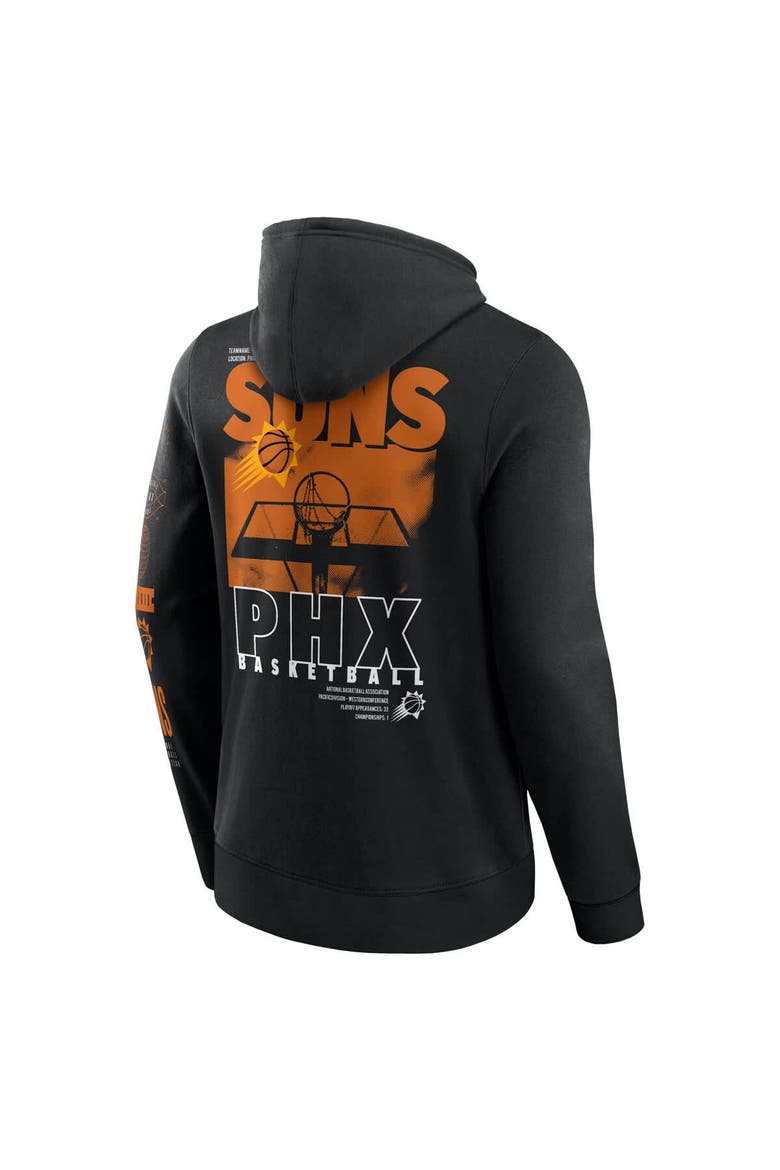 Men's Fanatics Black Phoenix Suns Game Time Crossover Pullover Hoodie, Alternate, color, Black
