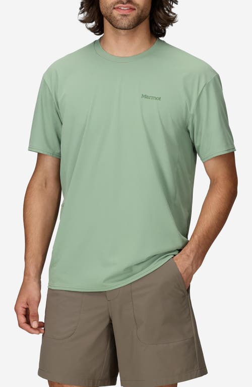 Marmot AirExchange SolarShield UPF Crewneck T-Shirt in Agate Green  product