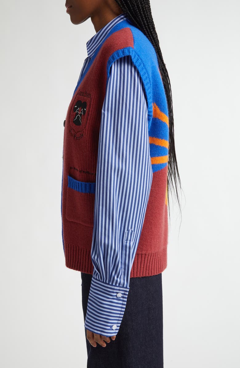 HOUSE OF AAMA Sunray Wool Sweater Vest, Alternate, color,