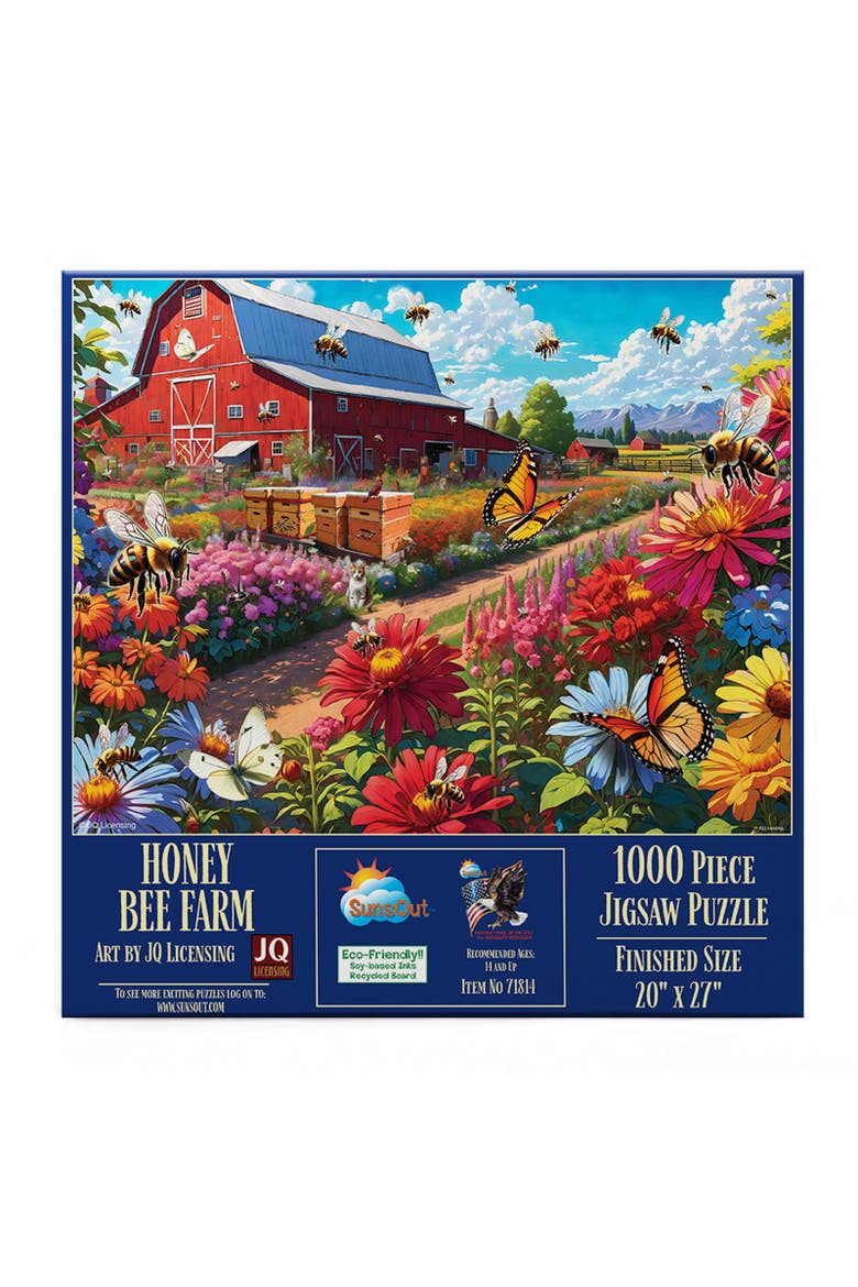 Honey Bee Farm 1000 piece Jigsaw Puzzle for Adults, Alternate, color, Multicolor
