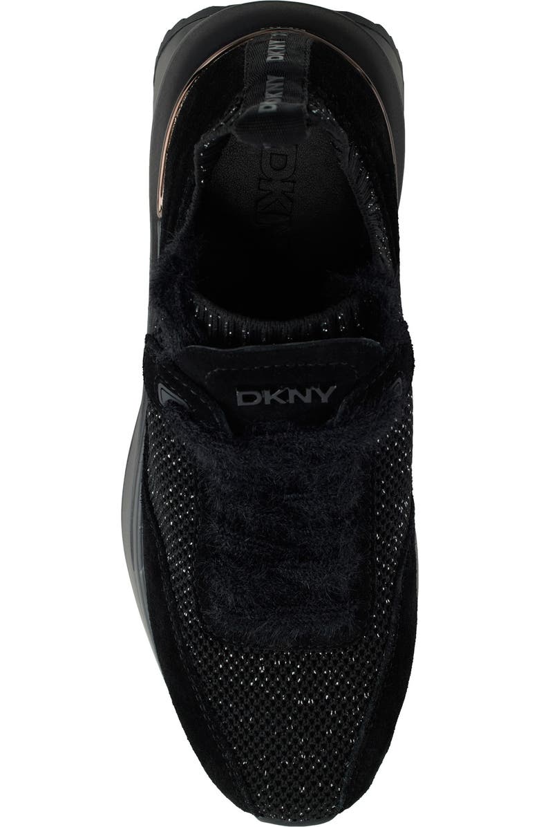 DKNY Aveline Wedge Sneaker, Alternate, color, Black