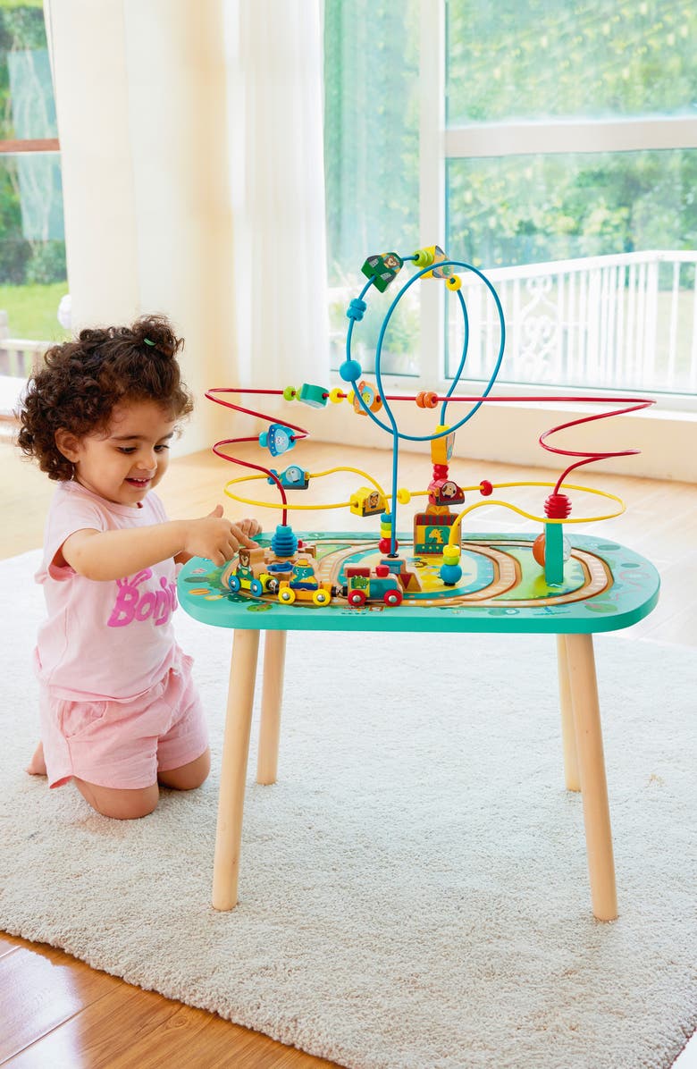 Hape Twisting Railway Maze Table, Alternate, color, Multi