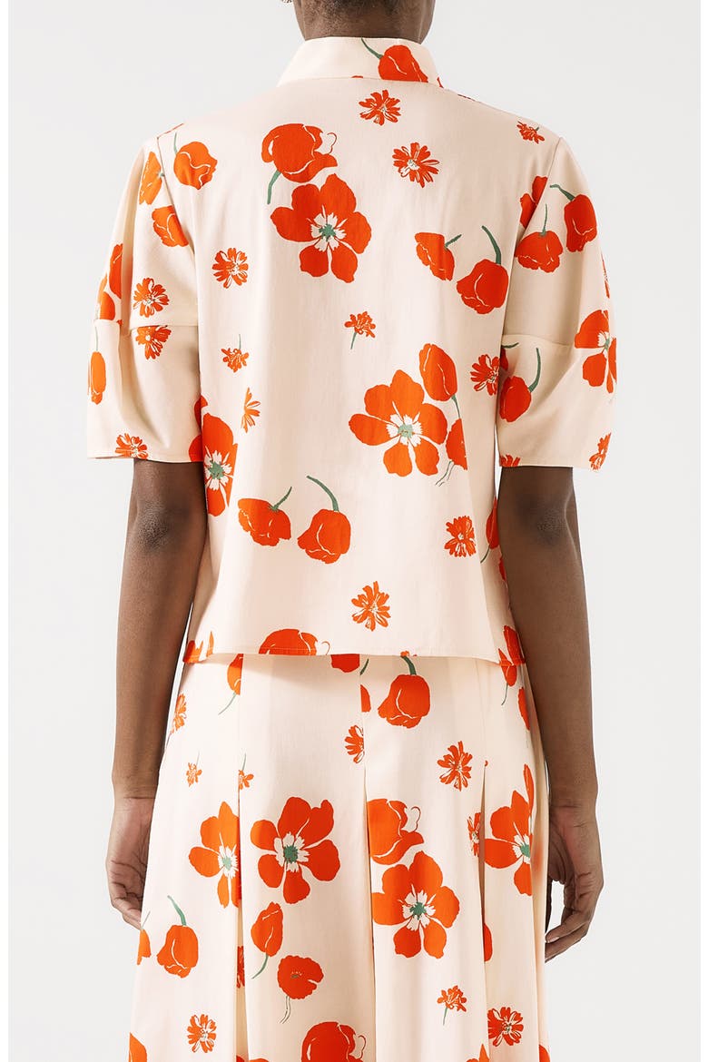 Flora Flora Tie Neck Top, Alternate, color, ORANGE