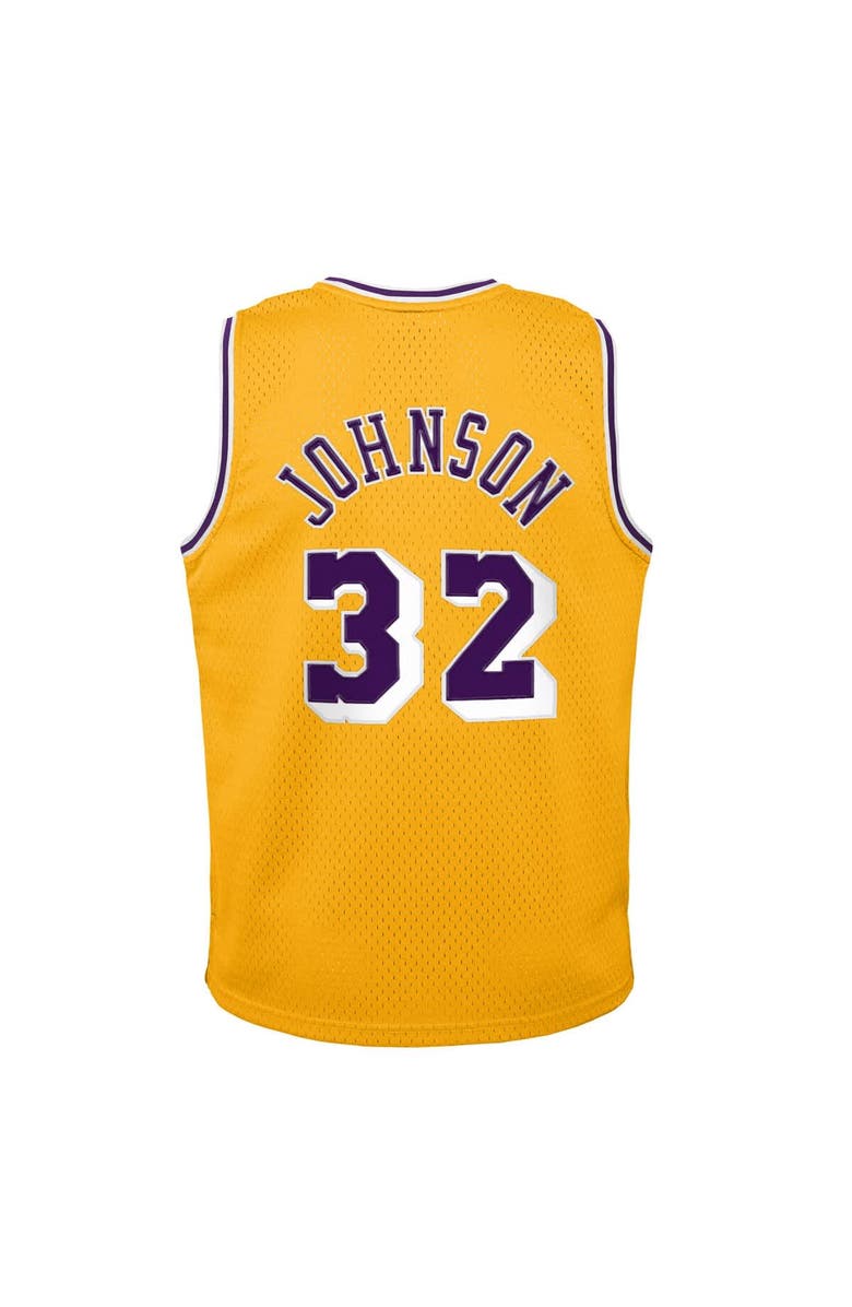 Mitchell & Ness Toddler Magic Johnson Gold Los Angeles Lakers 1984/85 Swingman Jersey, Alternate, color, Gold