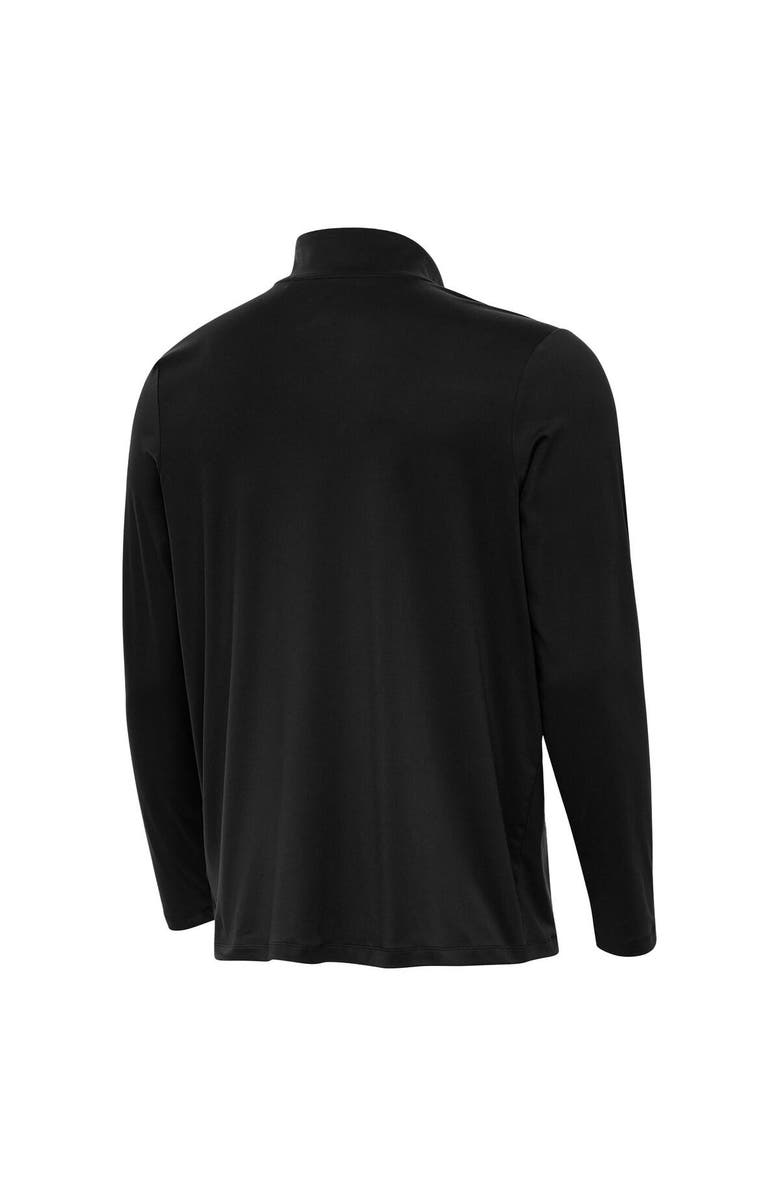 ANTIGUA Men's Antigua  Black Detroit Lions Reprocess Quarter-Zip Top, Alternate, color, Black