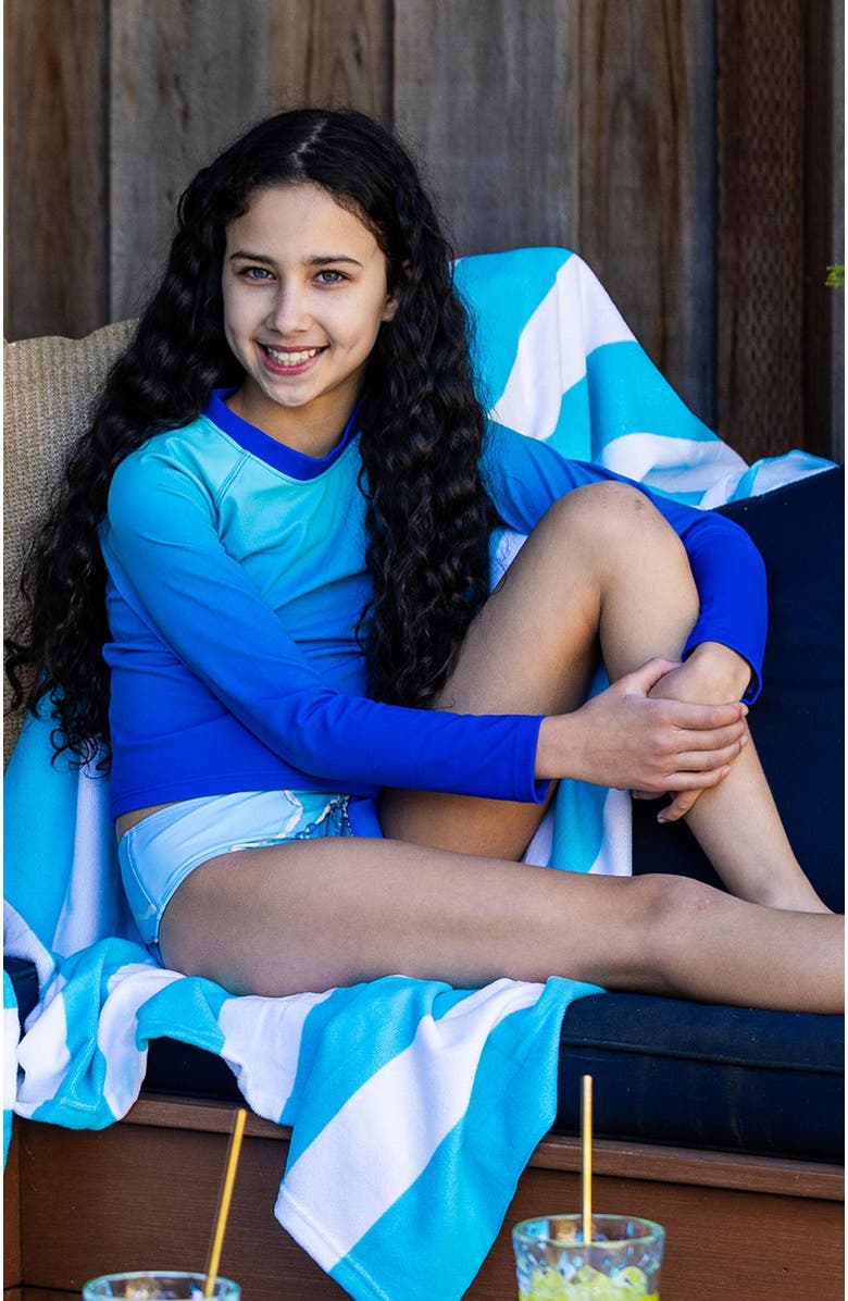 Destira UPF 50 Rashguard, Alternate, color, Blue Raspberry Sorbet
