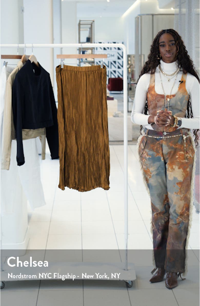 Pleated Silk Midi Skirt, sales video thumbnail