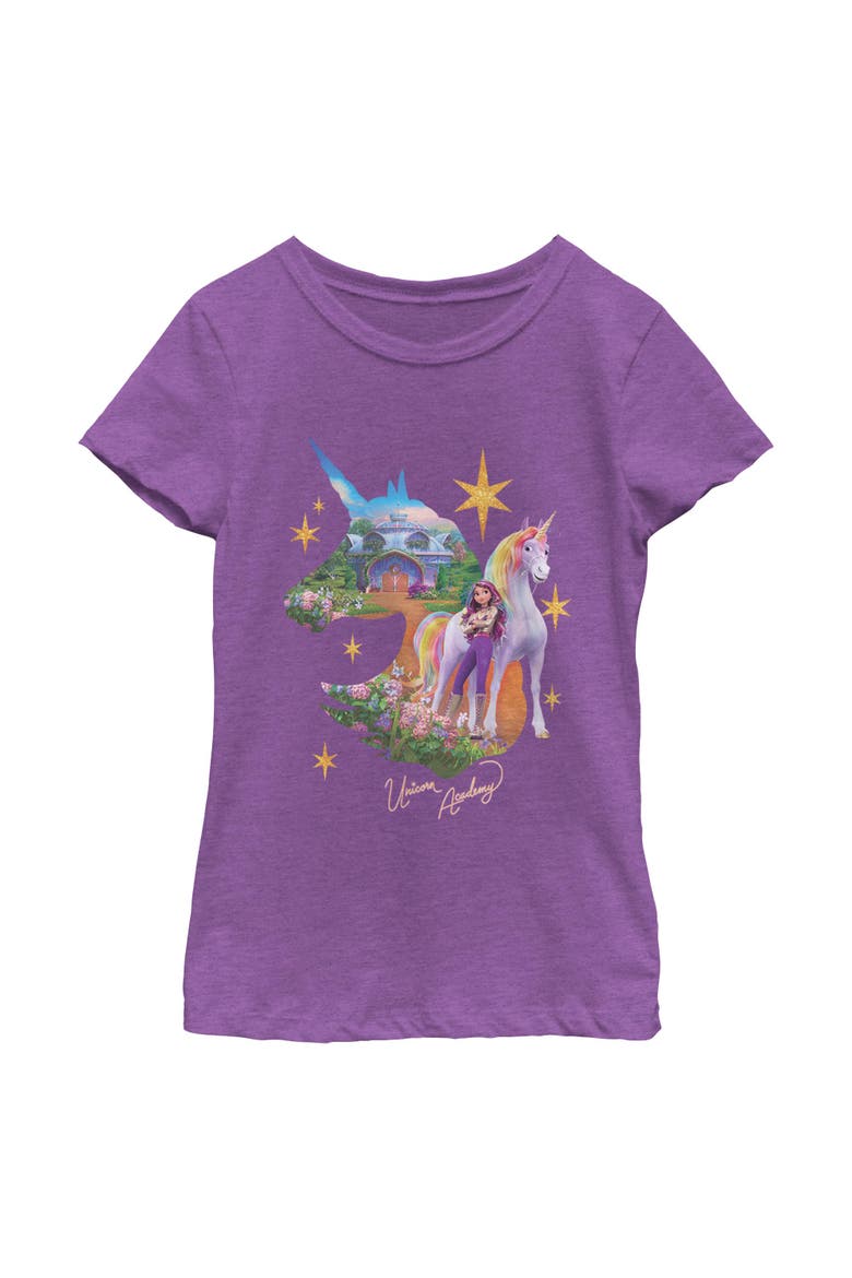 Girls' Sophia And Wildstar Silhouette T-Shirt, Main, color, Purple Berry