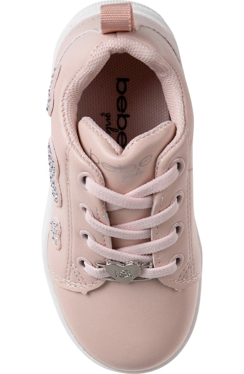 bebe Kids' Heart Sneaker, Alternate, color, Blush