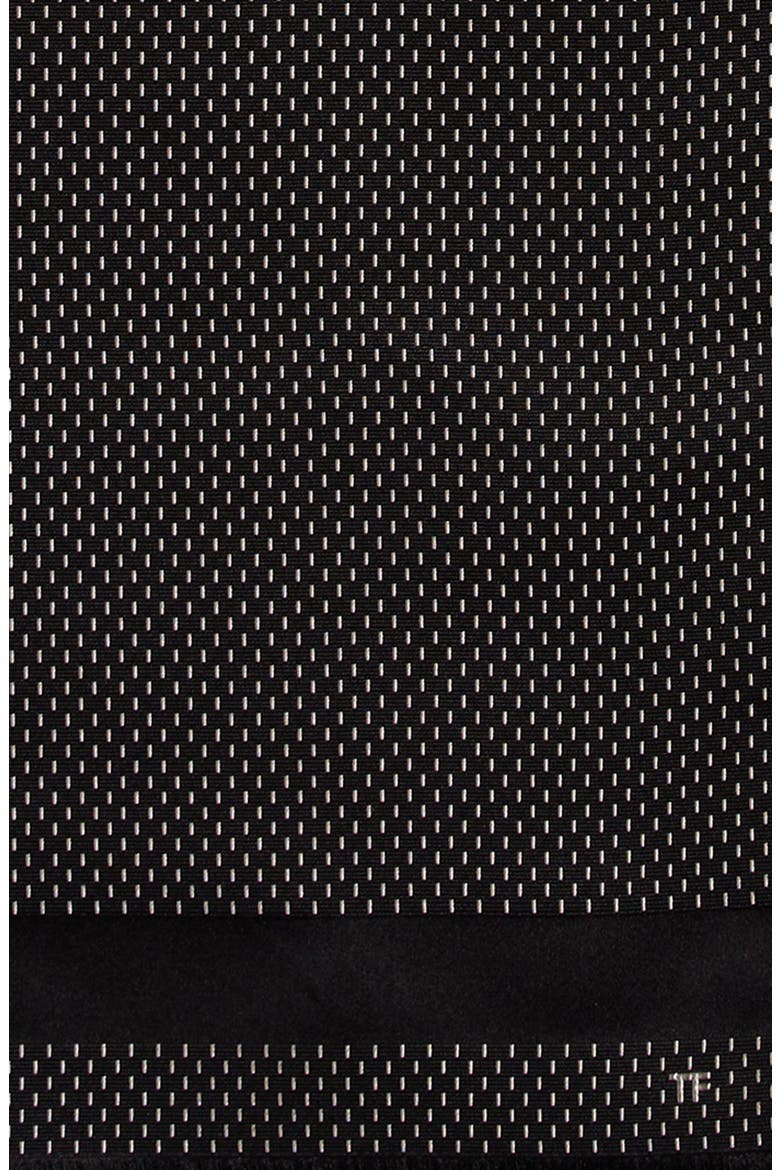 Jacquard Dash Mulberry Silk Scarf, Alternate, color, 1N001 BLACK
