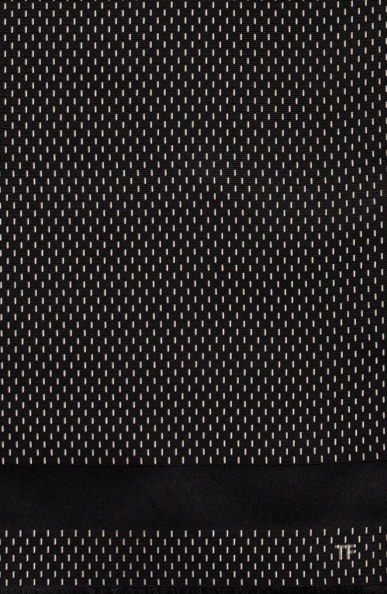 TOM FORD Jacquard Dash Mulberry Silk Scarf, Alternate, color, 1N001 Black