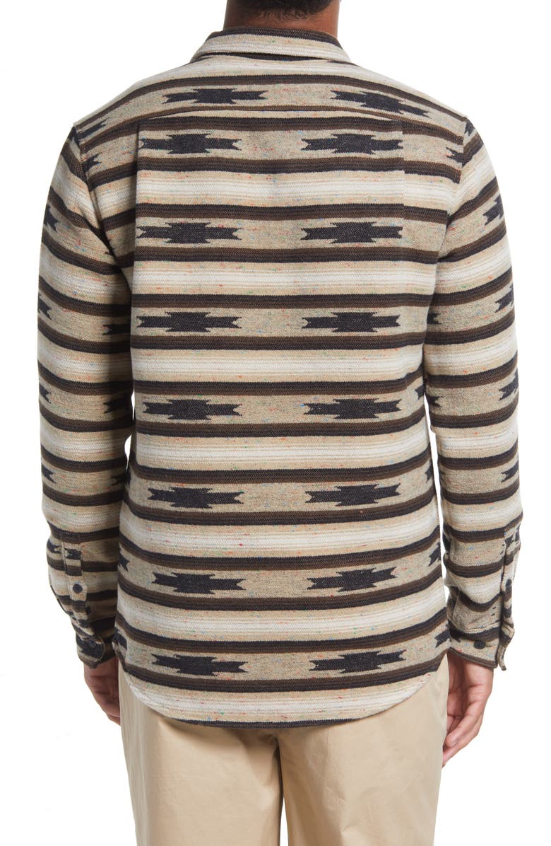 RVCA Blanket Stripe Button-Up Overshirt, Alternate, color, 