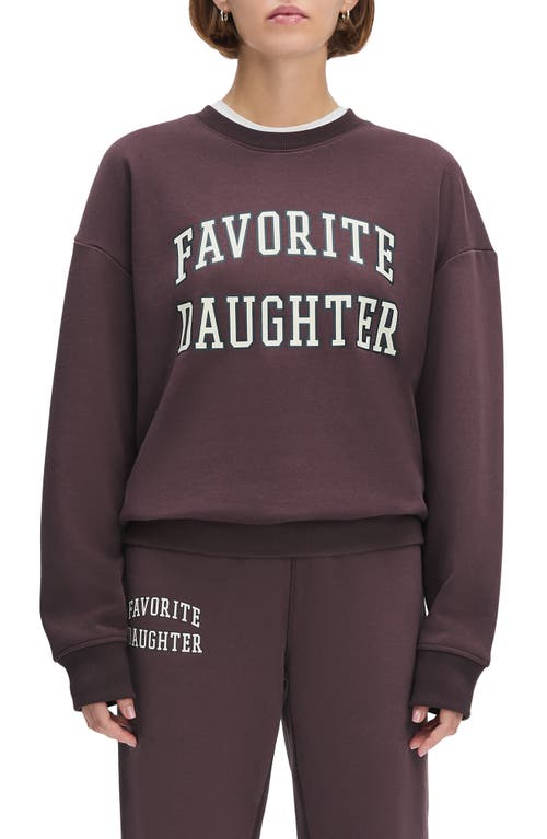 Favorite Daughter Collegiate Cotton Blend Sweatshirt In Purple