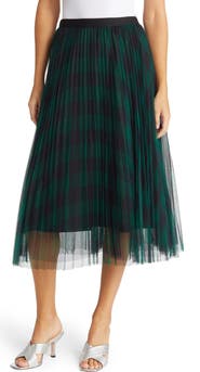 NIKKI LUND Belinda Plaid A-Line Skirt