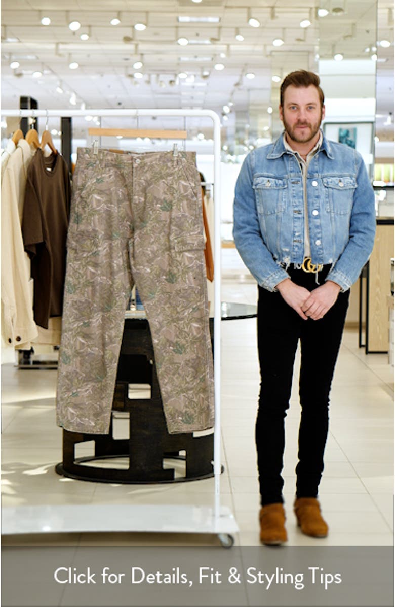 Leaf Print 5-Pocket Pants, sales video thumbnail