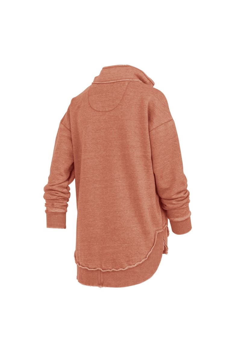 Women's Pressbox Burnt Orange Texas Longhorns Northfork Sojourn Poncho Quarter-Zip Sweatshirt, Alternate, color, Burnt Orange