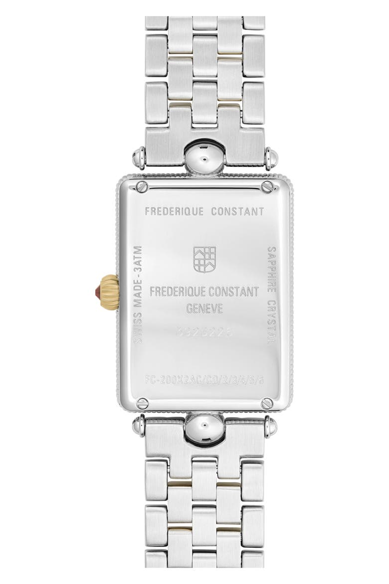 Classics Carrée Small Seconds Bracelet Watch, 36mm x 25.2mm, Alternate, color, TWO-TONE SILVER