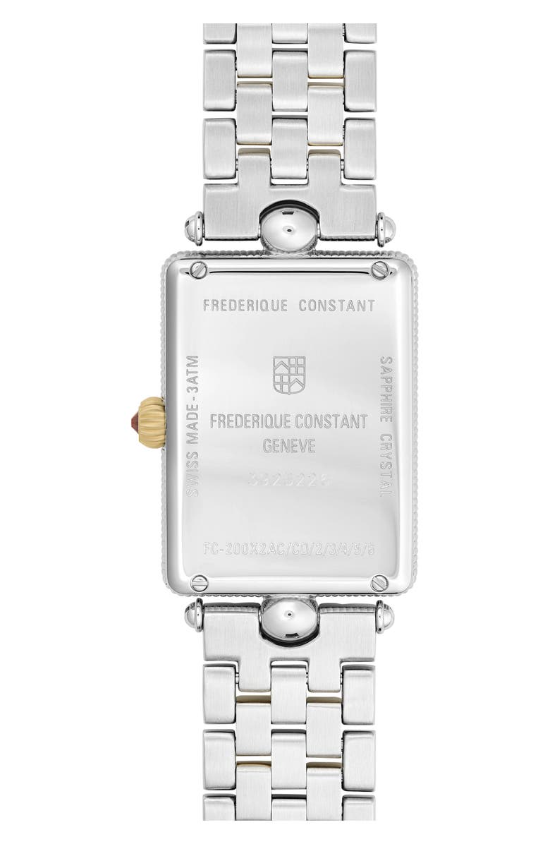 FREDERIQUE CONSTANT Classics Carrée Small Seconds Bracelet Watch, 36mm x 25.2mm, Alternate, color, 