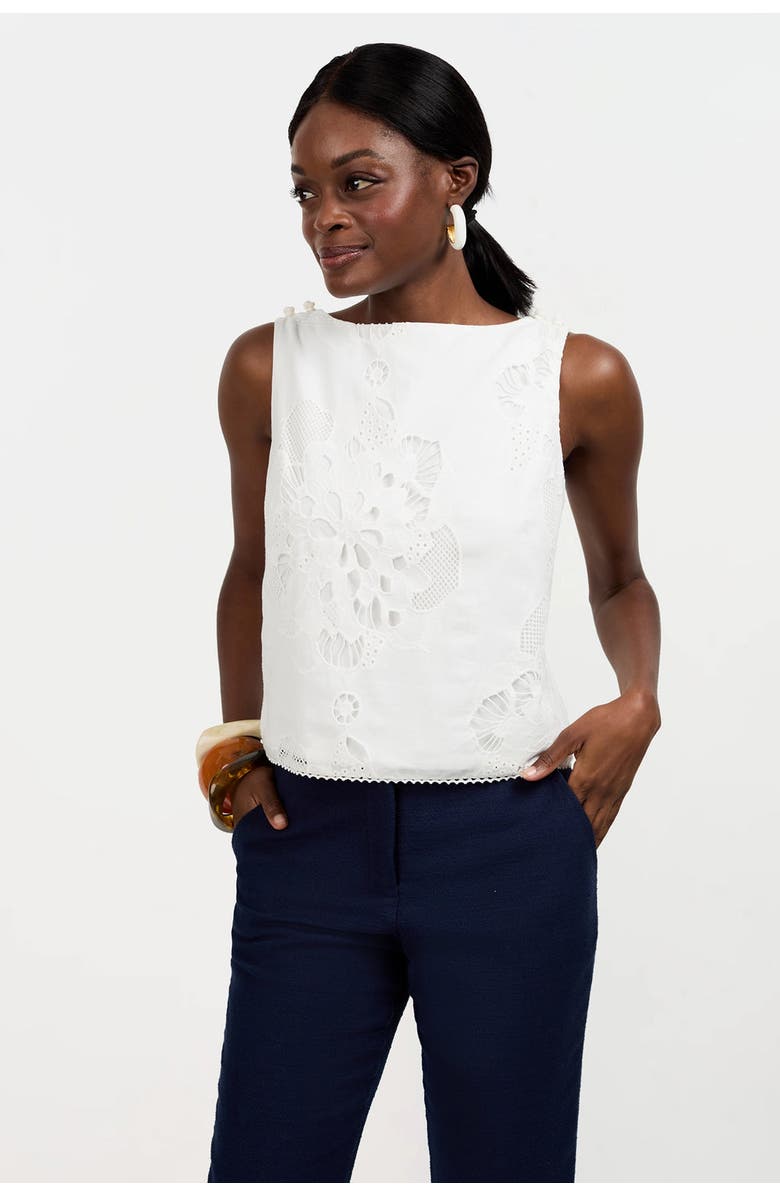 Trina Turk Alessandra Top, Alternate, color, Whitewash