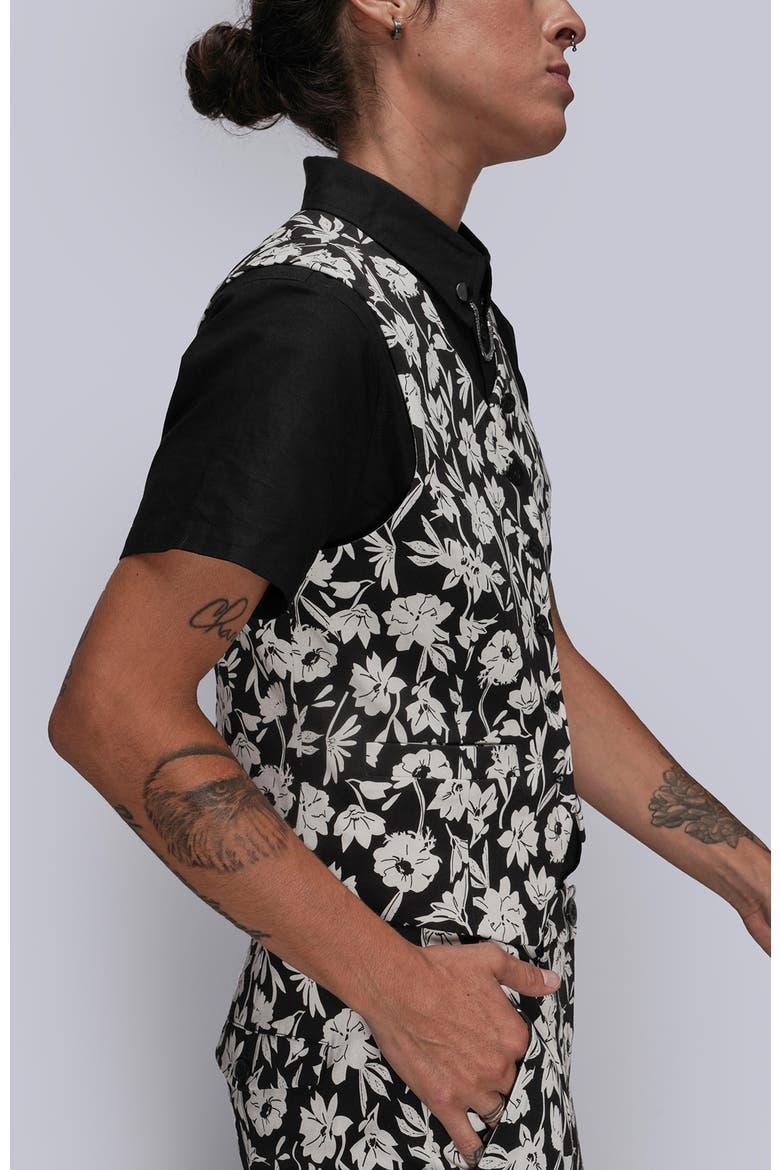 The Empower Vest, Alternate, color, Monochrome Floral Black